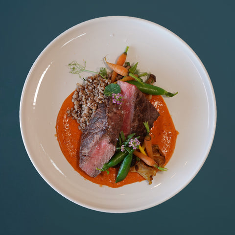 Bison Steaks & King Oyster Mushrooms