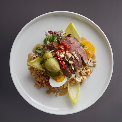 Orange and Ginger Beef Plate