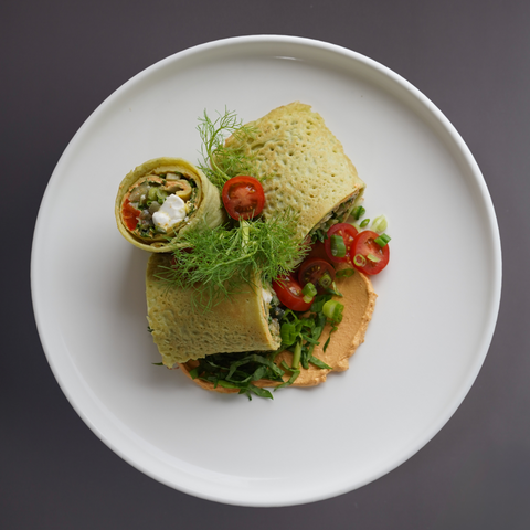 Vegetable Feta Egg Wrap